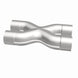 MagnaFlow Smooth Trans X 2.5/2.5 X pipe in stainless steel with polished finish, designed for exhaust system performance.