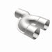 MagnaFlow Y Pipe, 2.50-inch stainless steel, 90-degree smooth transition for automotive exhaust systems.