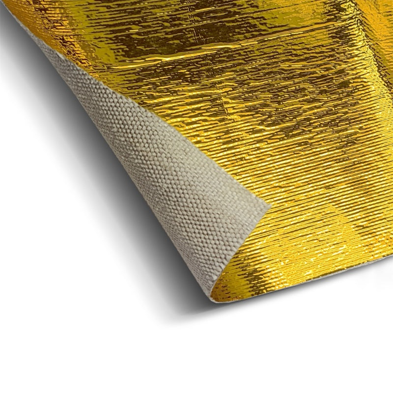 DEI Heat Screen GOLD thermal wrap, non-adhesive, 36x40 inches, used for heat insulation and protection in automotive applications.
