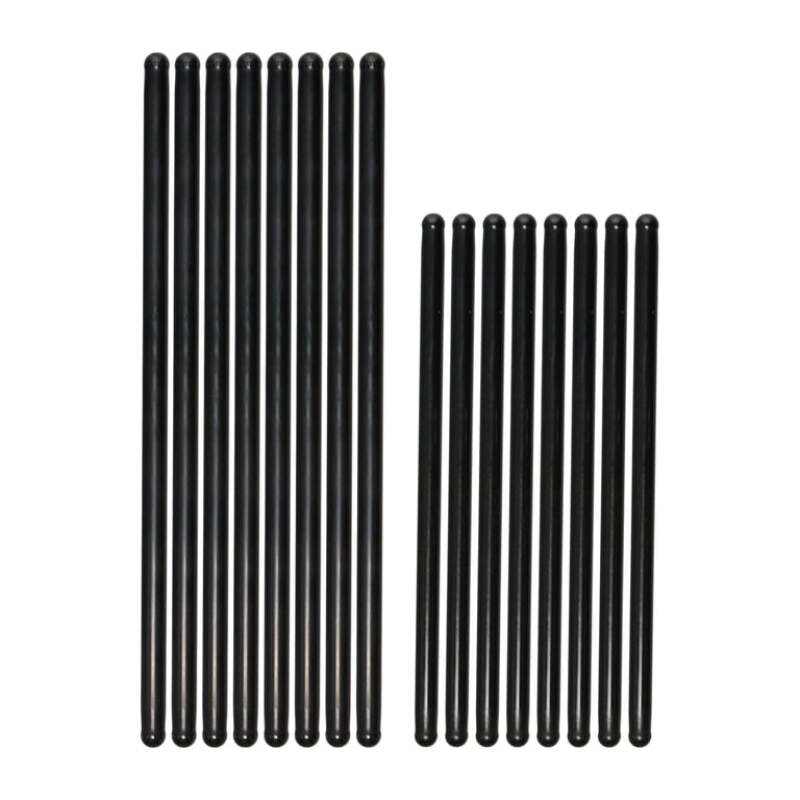 Manley Performance chrome moly 5/16-inch wall pushrods for Dodge 5.7L/6.4L Hemi engines, featuring swedged ends for intake and exhaust.