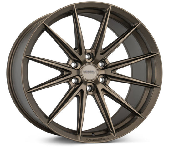 Vossen HFX-2 forged wheel, 22x10 inches, Terra Bronze finish, deep face design, 6x135 bolt pattern, ET-18 offset.