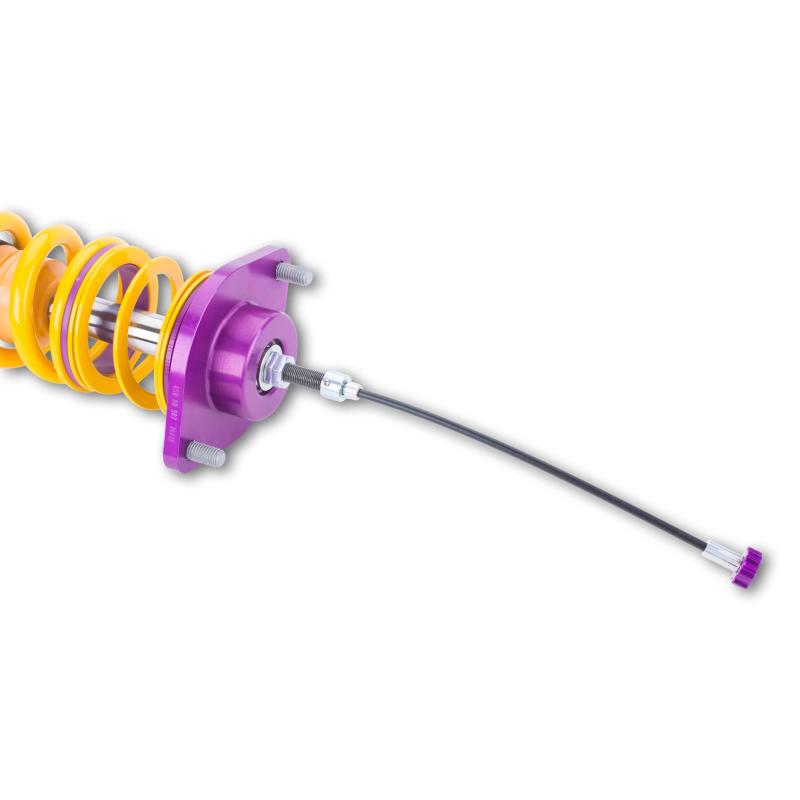 KW 8mm rebound adjustment extension for shocks and struts, 350mm long, showing the durable metal extension component.