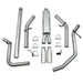 MBRP cat back dual split side exhaust system for 2009 Chevy/GMC 1500 4.8/5.3L EC/CC trucks, excluding 8 bed models.