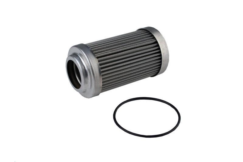 Aeromotive 40 micron stainless steel fuel filter element for Aeromotive fuel filters, part 12335, showing mesh filter design.
