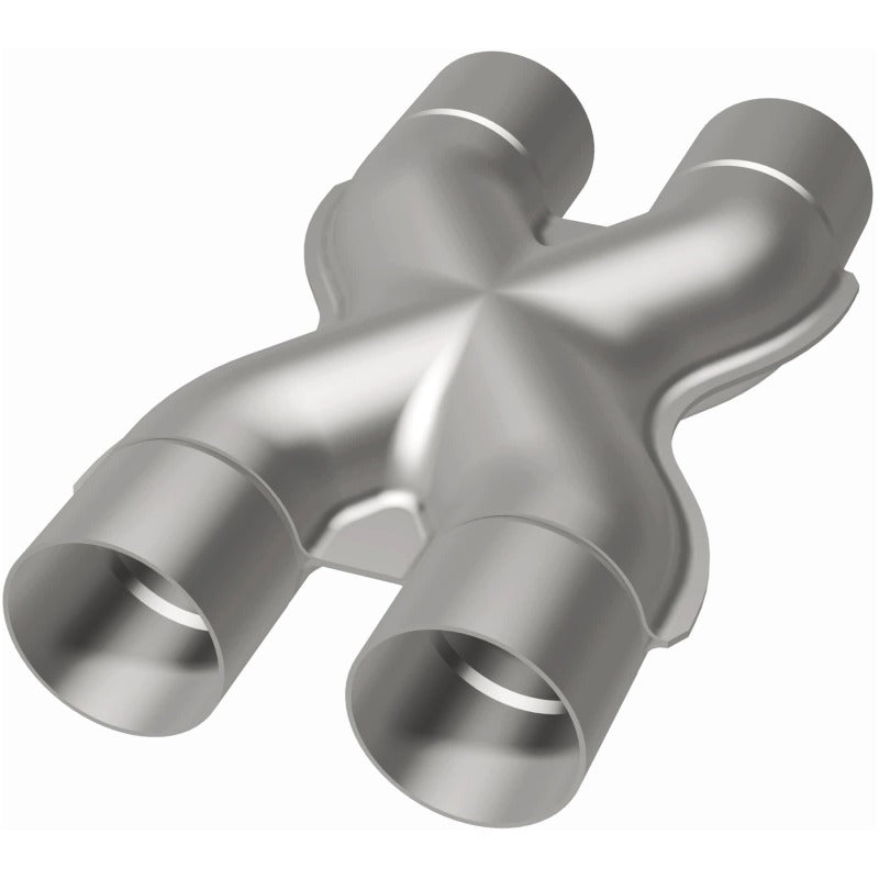 MagnaFlow Smooth Trans X 2.5/2.5 X 12 stainless steel X pipe for vehicle exhaust systems.
