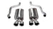 Polished CORSA Performance axle-back exhaust for Chevrolet Corvette C6 2009-2013 with 6.2L V8 engine, showing the polished metal finish.