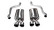 Polished CORSA Performance axle-back exhaust for Chevrolet Corvette C6 2009-2013 with 6.2L V8 engine, showing the polished metal finish.