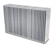 Vibrant vertical flow intercooler core with 24-inch width, 12-inch height, and 3.5-inch thickness, showcasing fin and tube design