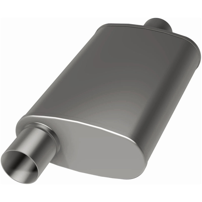 Magnaflow MagnaFlow muffler MAG 409SS with 5x11x22 inch dimensions and 3.5 inch inlet and outlet pipes, stainless steel construction