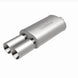 MagnaFlow stainless steel muffler with tip, 14x5x8 inches, dual inlet, 2.25/3 inch exhaust, designed for car exhaust systems