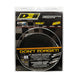 Black DEI Exhaust Wrap 2in x 50ft in Titanium color, designed to insulate exhaust pipes and reduce heat.