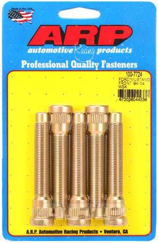 ARP 94-04 Ford Mustang front wheel stud kit with five high-strength wheel studs for secure tire mounting.