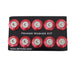 NRG red fender washer kit with rivets, set of 10, for plastic fender installation or repair, hardware kit for automotive use