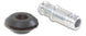 Vibrant 10mm aluminum vacuum hose fitting with rubber grommet, designed for secure connections in automotive or industrial applications.