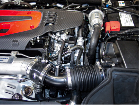 HKS Super SQV suction return kit for Honda Civic Type R FK8 blow-off valve accessories, shown with hoses and fittings.