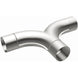 MagnaFlow stainless steel 2.50-inch Smooth Transition T connecting pipe with 90/90 degree bends for exhaust systems.