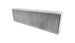 Vibrant vertical flow intercooler core 24-inch length, 6-inch height, 3.5-inch thickness, with aluminum fins and end tanks.