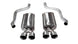 Polished CORSA Performance axle-back exhaust for Chevrolet Corvette C6 2009-2013 with 6.2L V8 engine, showing the shiny metal finish.