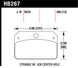 Hawk Performance DR-97 racing brake pads for Strange with 0.438-inch center hole, designed for high-performance braking.