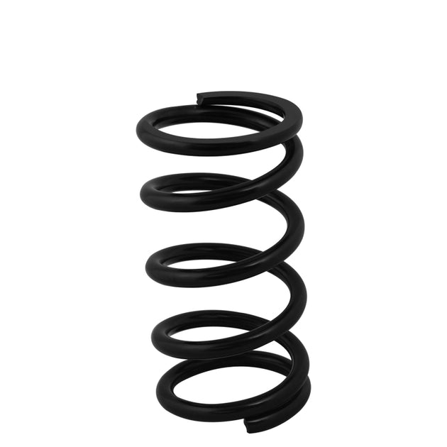 QA1 2-1/2 inch ID high travel coilover spring, 9 inches long, black powder coated, rated 300 lbs/in for suspension use.