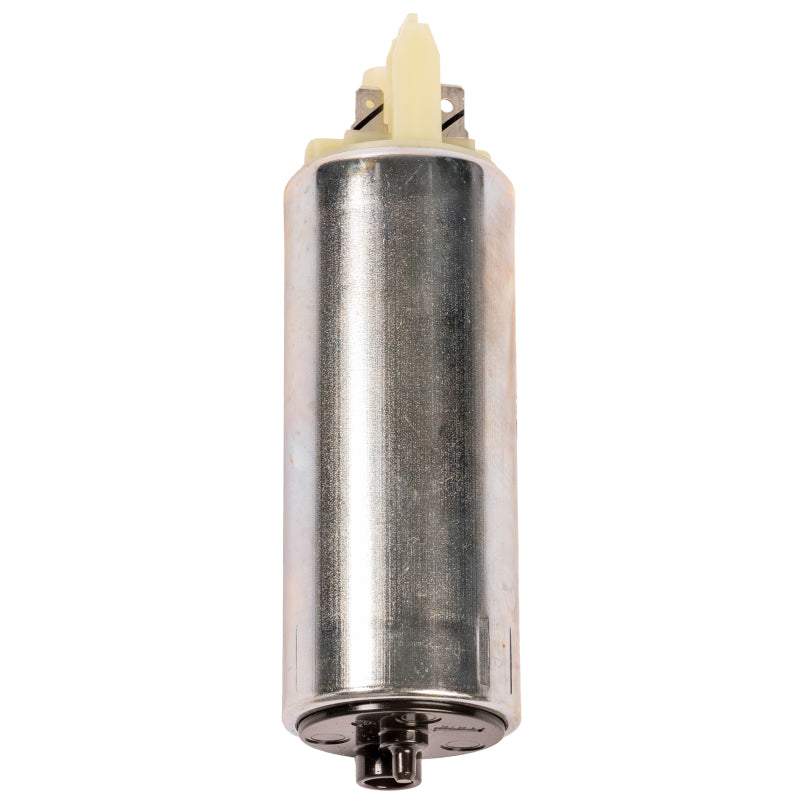 Aeromotive universal diesel in-tank fuel pump installed in a vehicle, showcasing the compact, durable design of the Aeromotive fuel pump.