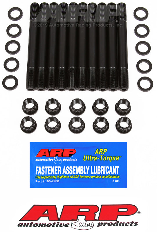ARP Ford Pinto 2000cc inline 4 head stud and bolt kit installed on engine cylinder head for secure fastening and performance.