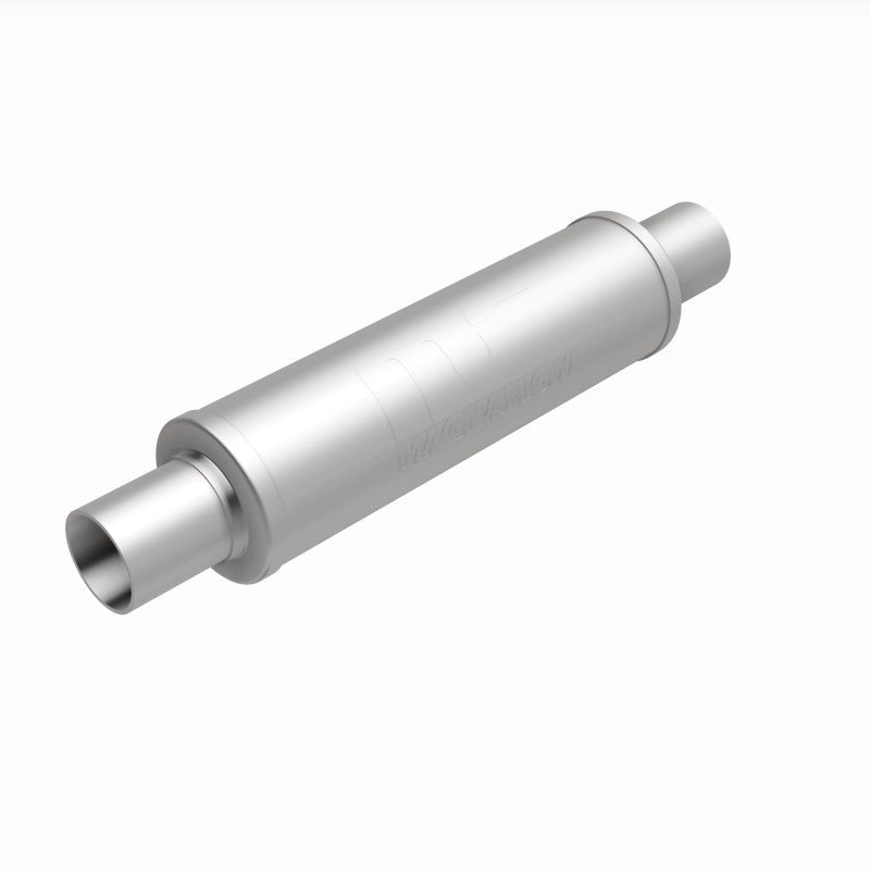 MagnaFlow Mag SS muffler with 14x4x4 inch size and dual 2.25x2.25 inch inlet and outlet pipes, automotive exhaust component