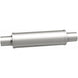 MagnaFlow Mag SS muffler with 14x4x4 inch size and 2.25x2.25 inch center inlets, stainless steel construction, for vehicle exhaust systems.