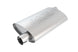Borla Universal Pro-XS Oval muffler with 2-inch inlet and outlet, offset/notched design, featuring a sleek metal finish.