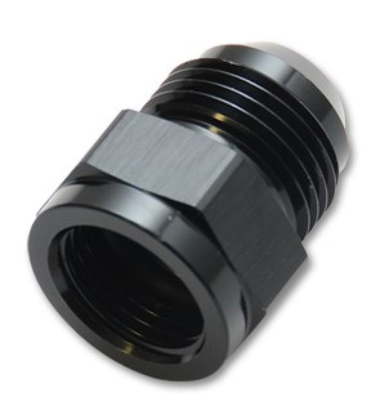 Vibrant -8 AN female to -12 AN male expander adapter fitting for automotive fluid systems, shown in close-up detail.