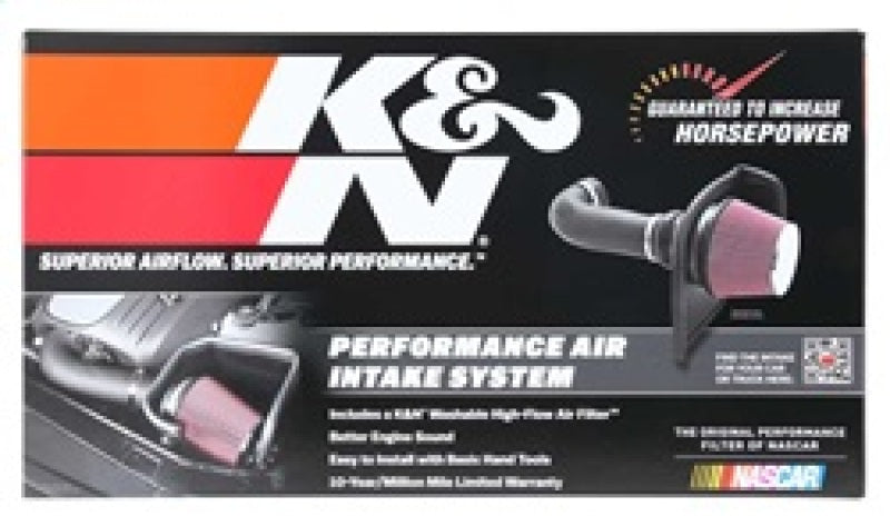 K&N Engineering Chevy Silverado V8 cold air intake kit with high-performance air filter and intake tubing for improved airflow.