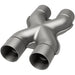 MagnaFlow Smooth Trans X 3/3 X 14 stainless steel X pipe for vehicle exhaust systems, showing polished metal surface.