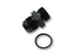 Vibrant black anodized -3AN Male Flare to -3 ORB Male Straight Adapter fitting with O-ring for high-performance fluid connections