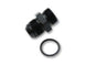 Vibrant black anodized -3AN Male Flare to -3 ORB Male Straight Adapter fitting with O-ring for high-performance fluid connections