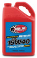 Red Line 15W40 Diesel Motor Oil in a gallon container, suitable for heavy-duty diesel engines and automotive use.