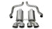 Polished CORSA Performance axle-back exhaust for 2009-2013 Chevrolet Corvette C6 6.2L V8, showcasing the chrome finish and exhaust tips.