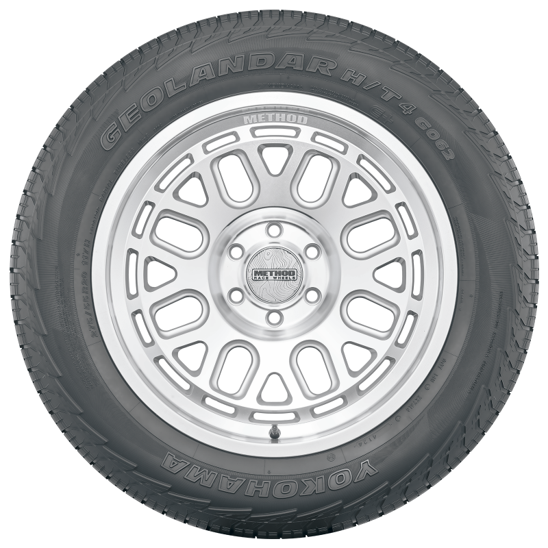 Yokohama Geolandar H/T 4 tire for on-road UTVs, 265/65R17 size, showing tread pattern and sidewall branding.