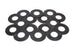COMP Cams valve spring shims .030 inch thick and 1.437 inches in diameter, shown on a set of valve springs and retainers.