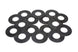 COMP Cams valve spring shims .030 inch thick and 1.437 inches in diameter, shown on a set of valve springs and retainers.