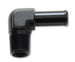 Vibrant 3/8 NPT to 5/16 barb 90-degree fitting, metal plumbing connector, with threaded and barbed ends for hoses and pipes.