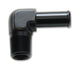 Vibrant 3/8 NPT to 5/16 barb 90-degree fitting, metal plumbing connector, with threaded and barbed ends for hoses and pipes.