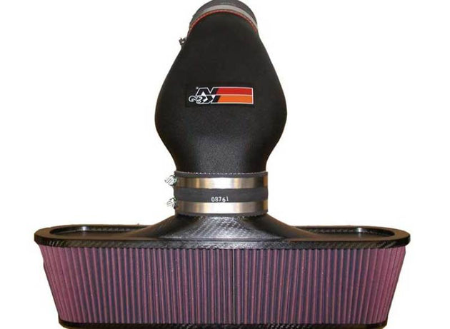 K&N Chevrolet Corvette V8-6.0L AirCharger cold air intake system with high-flow filter and intake tubing, designed for improved engine airflow.