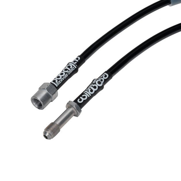 Wilwood front brake line kit for 2009-2016 Audi A4, flexible brake lines with fittings for enhanced braking performance.