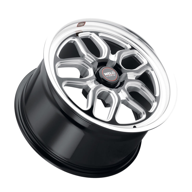 Weld S152 Laguna Drag 17x10 cast wheels in gloss black with 5x115 bolt pattern and 78.1mm center bore, ET30 offset.
