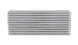 Vibrant air-to-air intercooler core with 18-inch width, 6.5-inch height, and 3.25-inch thickness, featuring a dense fin design.