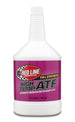 Red Line High-Temp ATF quart bottle of gear oil showing label and container for high-temperature transmission fluid.