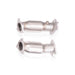 Stainless Works 20-21 Chevrolet Corvette C8 6.2L high-flow catted midpipe connecting pipes in 3-inch diameter.