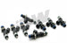 DeatschWerks 95lb/hr fuel injector set for Mustang GT, Corvette LS1, and Firebird 8-cylinder engines, shown in the image.