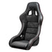 SPARCO QRT-C black and red race seat with carbon fiber finish, designed for high-performance racing vehicles.