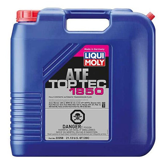 LIQUI MOLY 20L Top Tec ATF 1850 gear oil container, high-performance automatic transmission fluid for vehicles